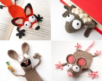Forest Animal Bookmarks PDF Crochet Pattern Bundle | Amigurumi PDF Patterns