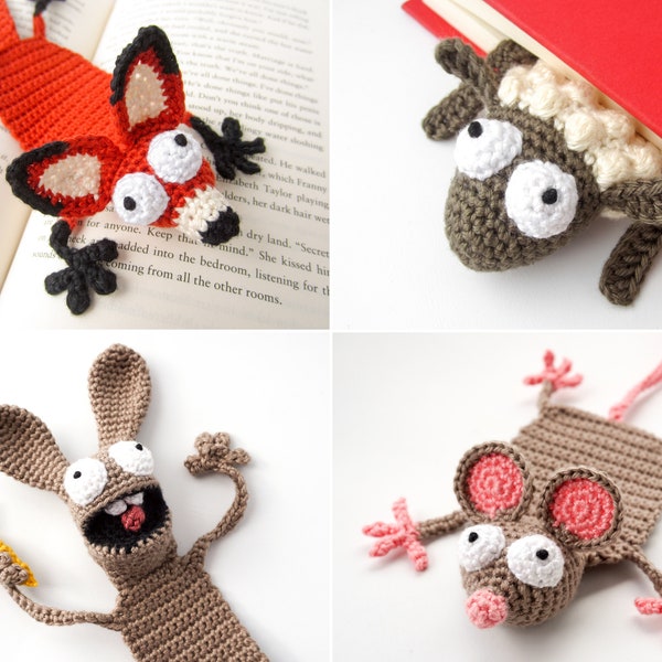 Forest Animal Bookmarks PDF Crochet Pattern Bundle | Amigurumi PDF Patterns