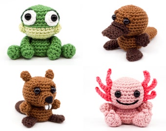 Aquatic Animals PDF Crochet Pattern Bundle | Amigurumi PDF Patterns