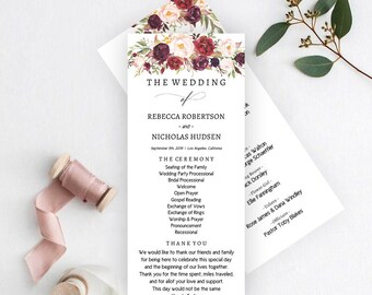 wedding programs etsy
