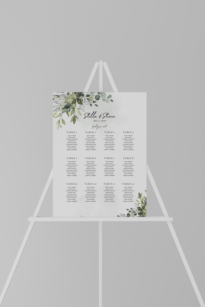 Canva Wedding Seating Chart