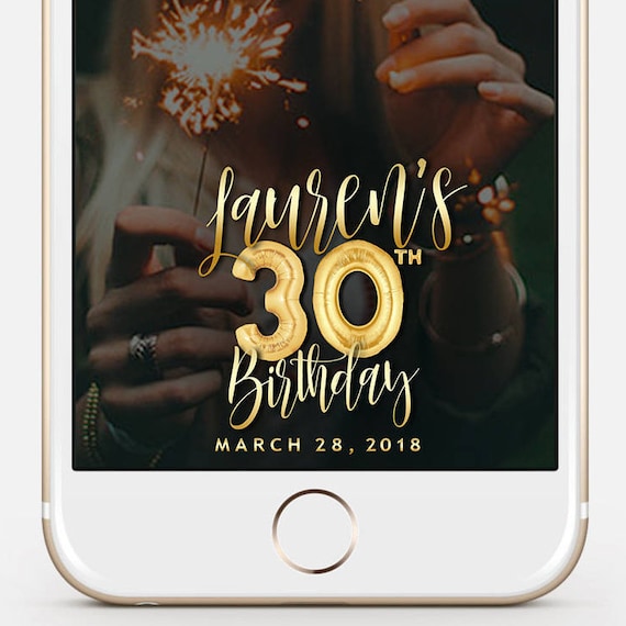 Birthday Snapchat Filter Birthday Filter Geofilter Snapchat Etsy