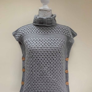 Häkelanleitung Mavis&#39; Poncho US & UK Begriffe. Pullover. Pdf