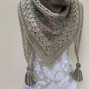 Crochet PATTERN: Moonbeam Shawl. Crochet pattern. US terms. pdf