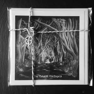 Cadeaupakket van Irish Greeting Cards-The Dark Hedges, Dunluce Castle, Ballintoy Harbour, Giant's Causeway. Noordkust van Ierland.