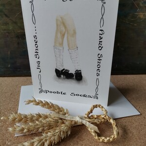 Irish Dance Poodle Calze. Il saluto davanti alla carta sarà Buon compleanno o Soprattutto per te.