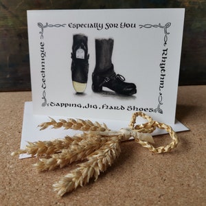 Tapping, Jig, Hard_Irish Dancing Shoes Wenskaart