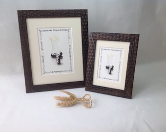 Irish Dance Pumps, Ghillies, Irish Dance Matted Art Print, ideal como regalo de cumpleaños o celebración.