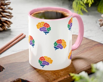 Colorful Brain Neuroscience Mug: Scientist Gift