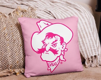 Funda de almohada Pink Pistol Pete, decoración para dormitorios de los Cowboys de OSU