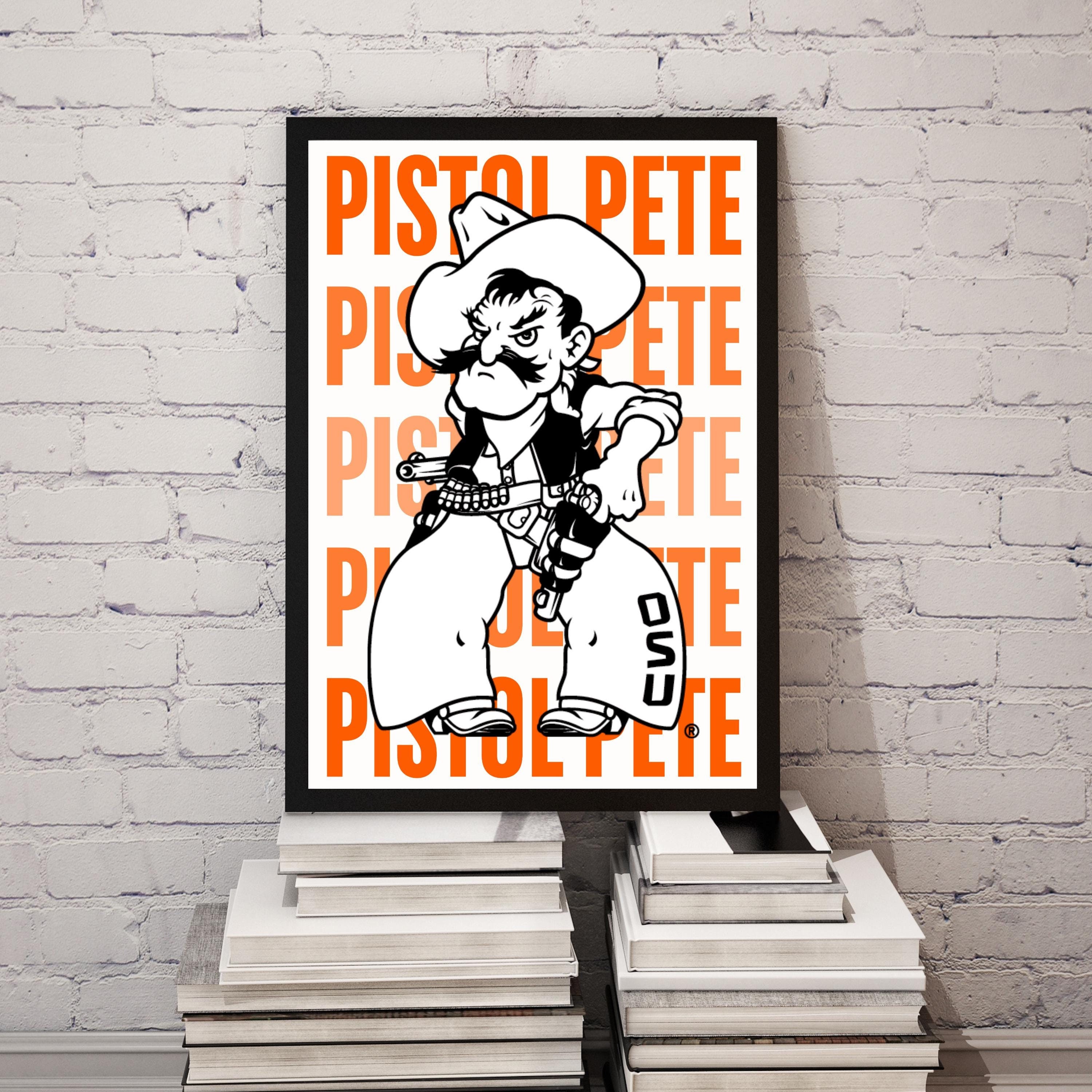 Pistol Pete Oklahoma State University Wall Art (digital Download) - Etsy