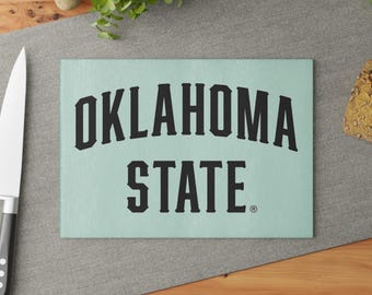 Tabla de cortar de vidrio de Oklahoma State, decoración de cocina de los Cowboys de OSU