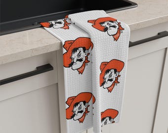 Oklahoma State Pistol Pete-mönster mikrofiberkökshandduk | Pistol Pete-upprepningsdesign
