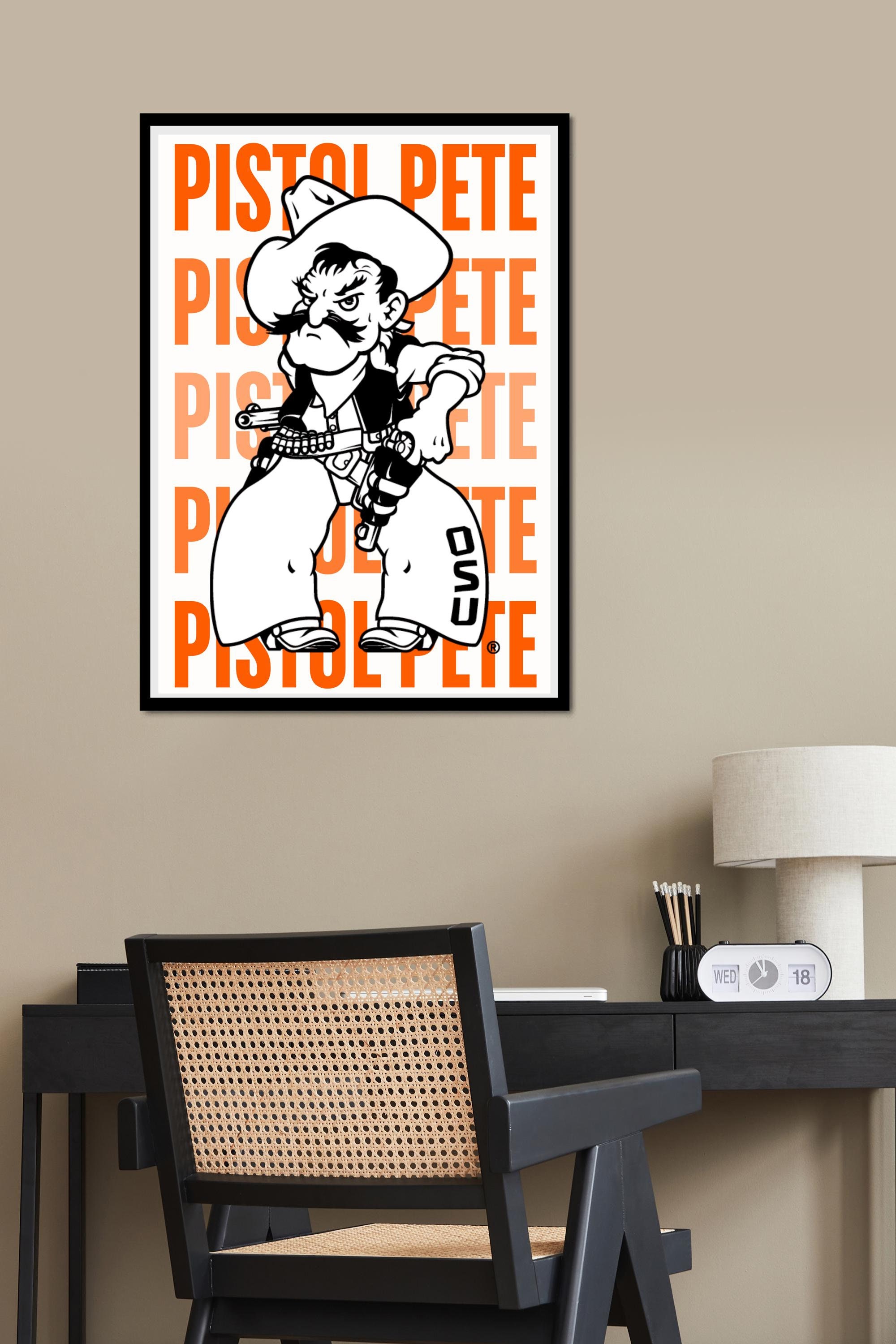 Pistol Pete Oklahoma State University Wall Art (digital Download) - Etsy