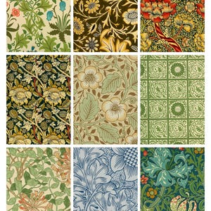 Sammlung von William Morris Art-Sammelkarten - Für Journale, Geschenke und mehr + Bonus