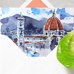 Cartes postales aquarelles série Florentine, [10x15 cm]