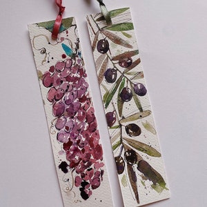 Tuscany Watercolor Bookmark - Hand made