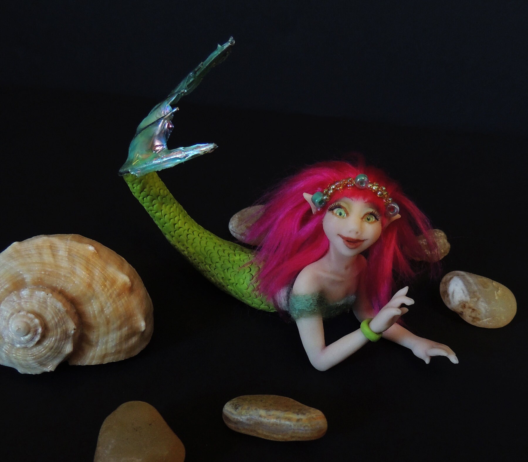 OOAK Mermaid Fimo Mermaid Polymer Clay Mermaid Mermaid Art Etsy