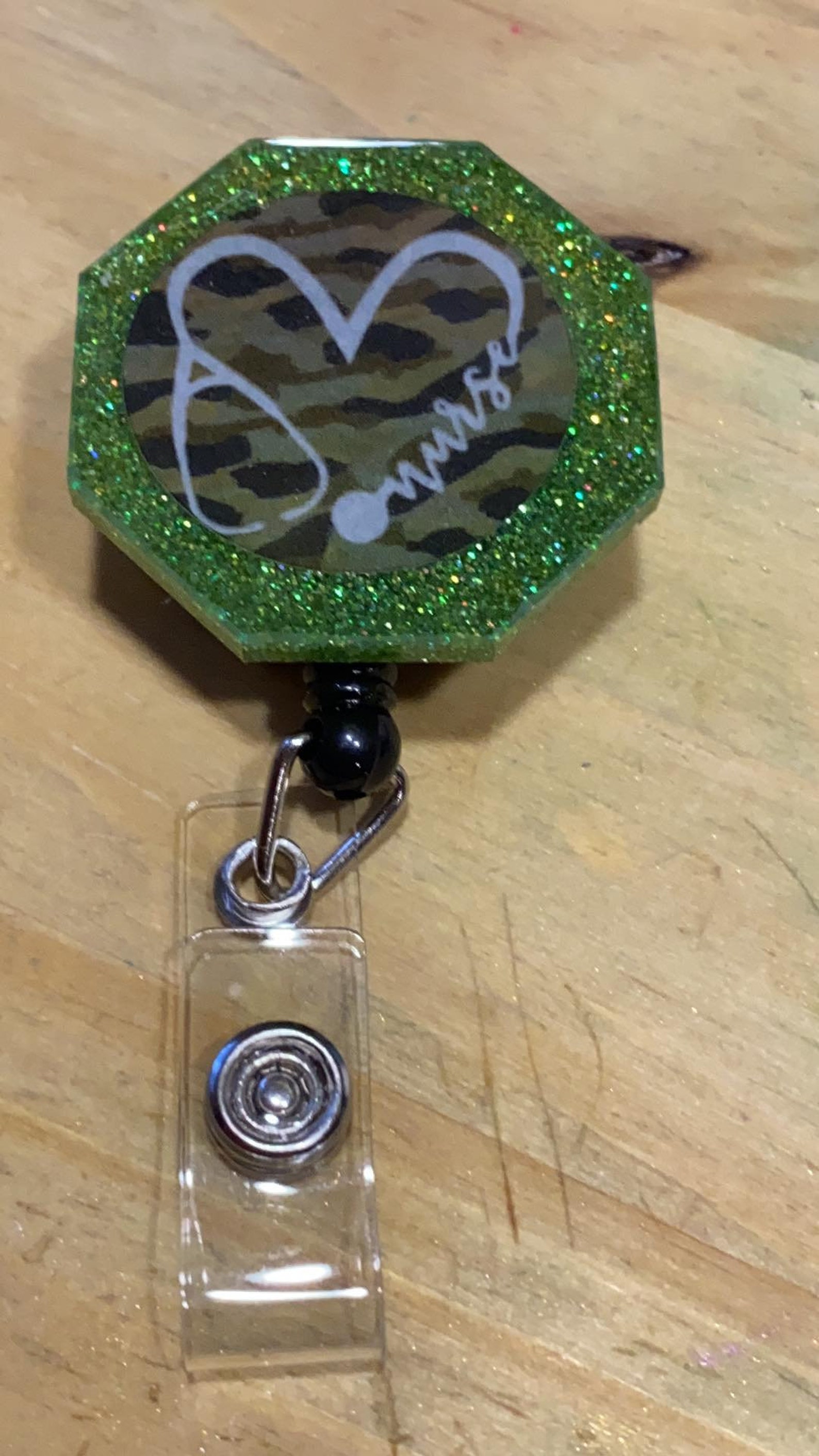 Nurse ID Badge Reel Epoxy Retractable Badge Holder Nurse Etsy