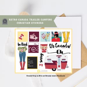 Autocollants rétro chrétiens : Inspiring Bible Canada Trailer Camping Bundle - Téléchargement instantané du PDF