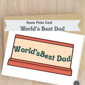 Le meilleur père du monde | plaque signalétique | Thème rétro | Fête des pères | de voeux | Téléchargement instantané