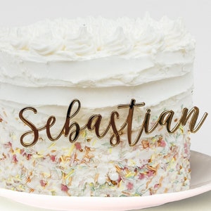 Cake Name Plate | Custom Name Cake Topper Wedding Cake Topper Acrylic Cake Topper Engagement Cake Topper Personalized Birthday Cake Topper