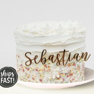 Cake Name Plate Cake Name Plaque Wedding Place Card Birthday Cake Decoration Acrylic Laser Cut image 1
