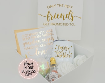 Godmother Proposal Gift Box | Will You Be My Godmother Gift Box Best Friend Promoted to Godmother Fairy Godmother Tumbler Gift