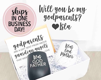 Personalized Godparents Proposal Gift Box Custom Will You Be My Godparents Proposal Gift Godparents Shirts Godparents Mugs Fairy God Mother