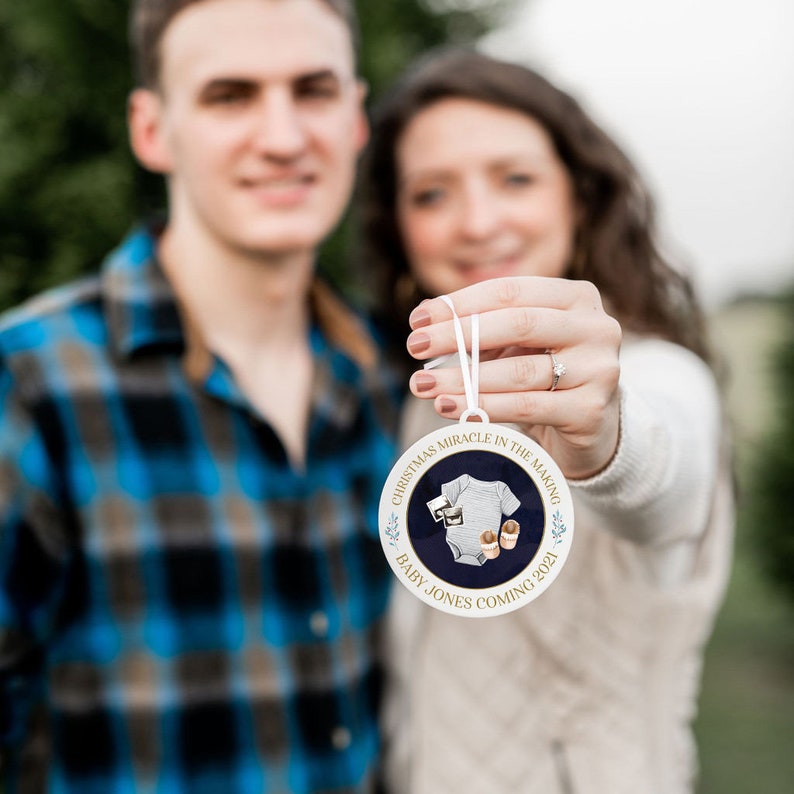 Baby Coming 2021 Christmas Ornament Pregnancy Announcement | Etsy
