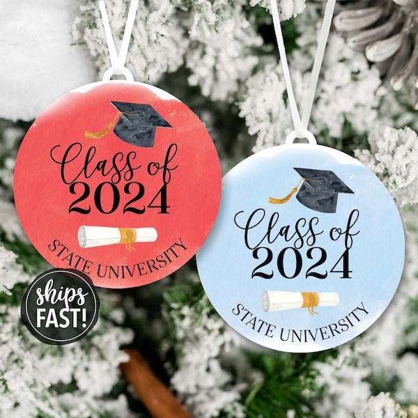 Personalized Graduation Ornament | Personalized School Ornament Custom Graduate Ornament College Graduation Gift Graduate Custom Ornament