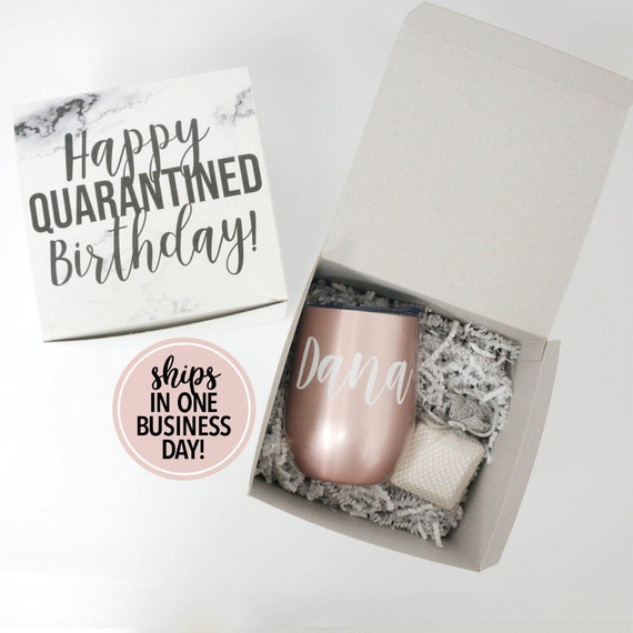 Happy Quarantined Birthday Gift Box Quarantine Birthday Gift Etsy