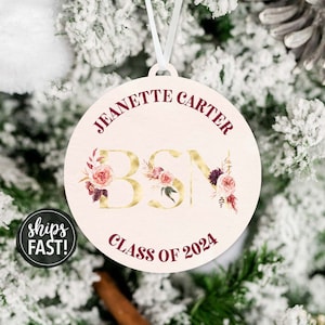 Personalized Nurse Ornament | Personalized Registered Nurse Ornament Custom Graduated BSN Ornament Nurse Graduation Gift