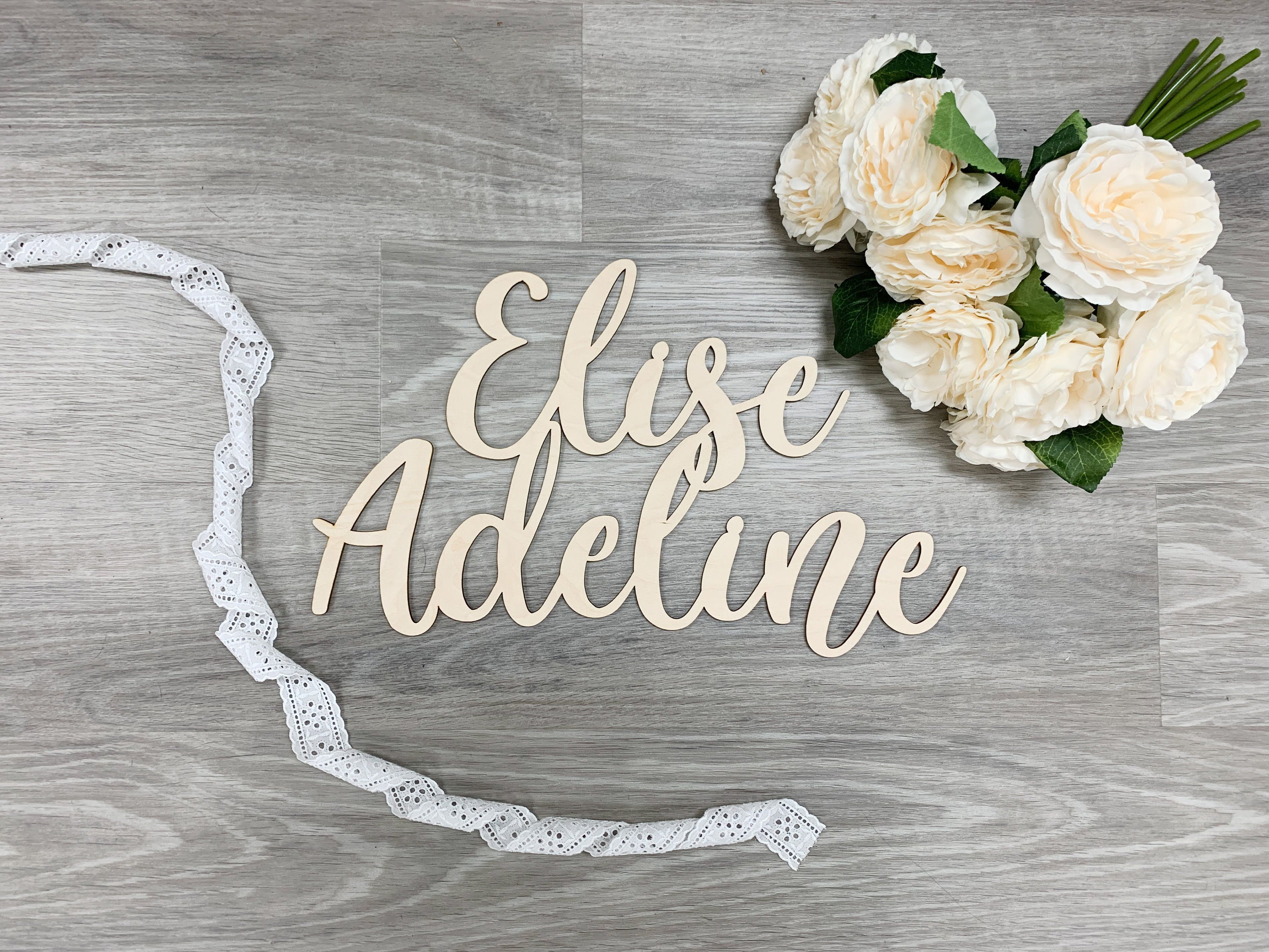 Custom Wood Name Cut Out Acrylic Name Cut Out Personalized Etsy