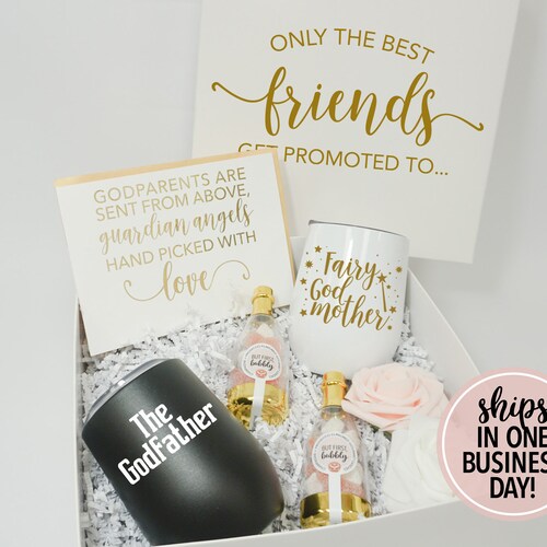 WILL YOU BE My Godparents Tumbler Gift Set With Keepsake Box / Etsy