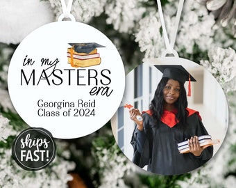 Personalized In My Masters Era Graduation Ornament | Personalized Graduation Cap Ornament Custom Graduated 2023 Masters Graduation Gift 2024