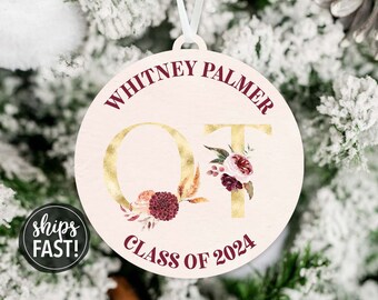 Personalized OT Ornament | Personalized Occupational Therapist Ornament Custom OT Ornament Occupational Therapy Graduation Gift