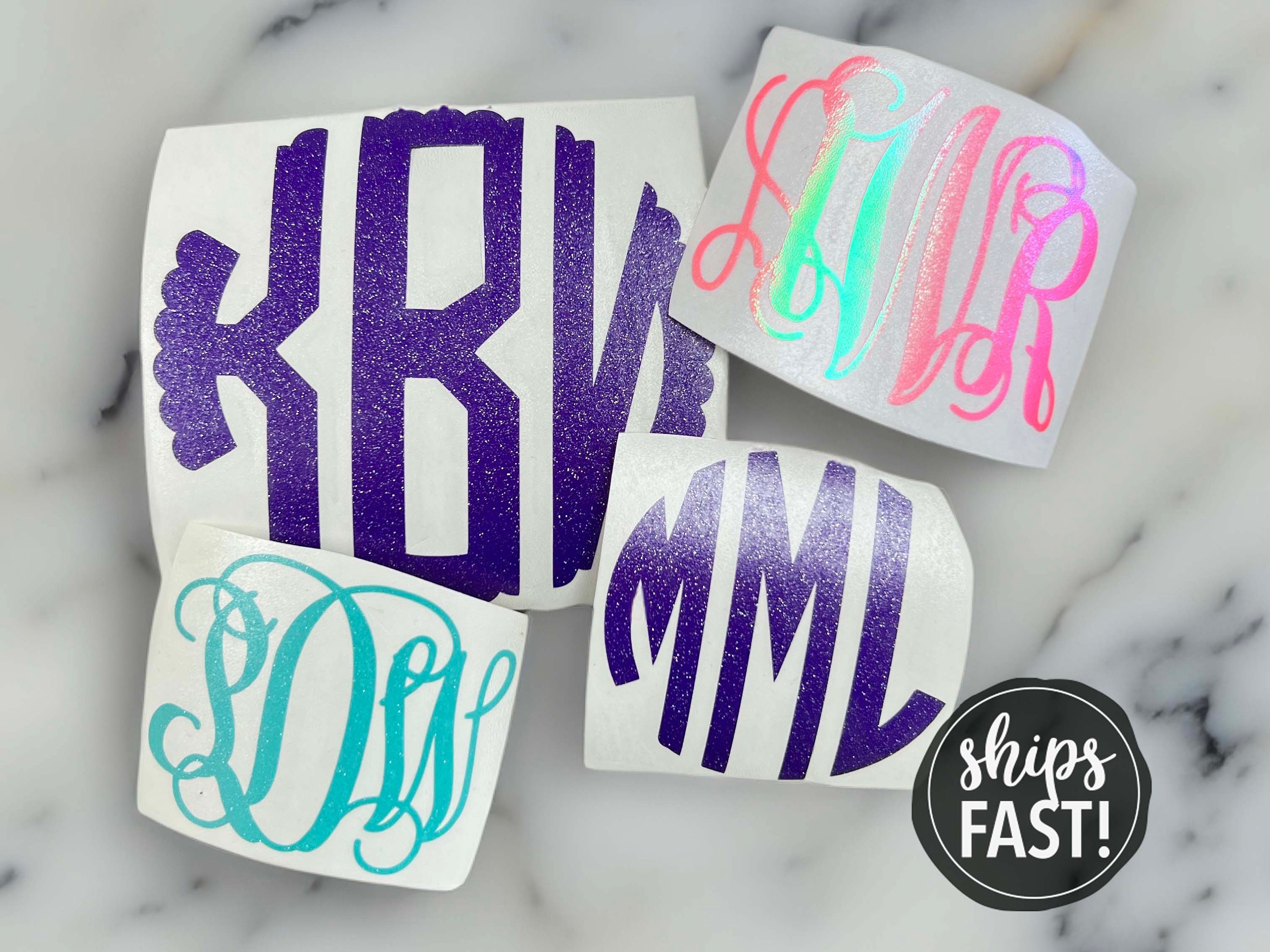 Initial Vinyl Letter, Alphabet Stickers, Dishwasher Safe, Monogram  Stickers, Laminated Stickers, Water Bottle, School Supplies, Teacher Gift 