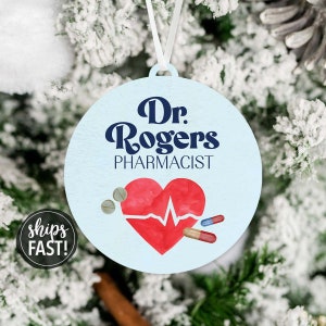 Personalized Pharmacist Ornament | Custom Pharmacist Ornament Gift for Pharmacist Graduation Pharmacist Gift