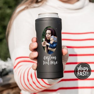 Custom Photo Brumate Hopsulator Slim | Personalized Photo Metal Can Cooler Custom Photo Tumbler Design Your Own Tumbler Personalized Gift