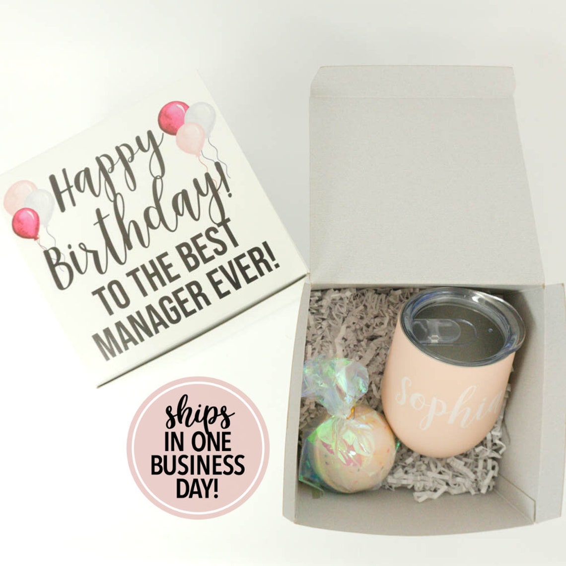 Happy Birthday to the Best Manager Ever Gift Box - Etsy
