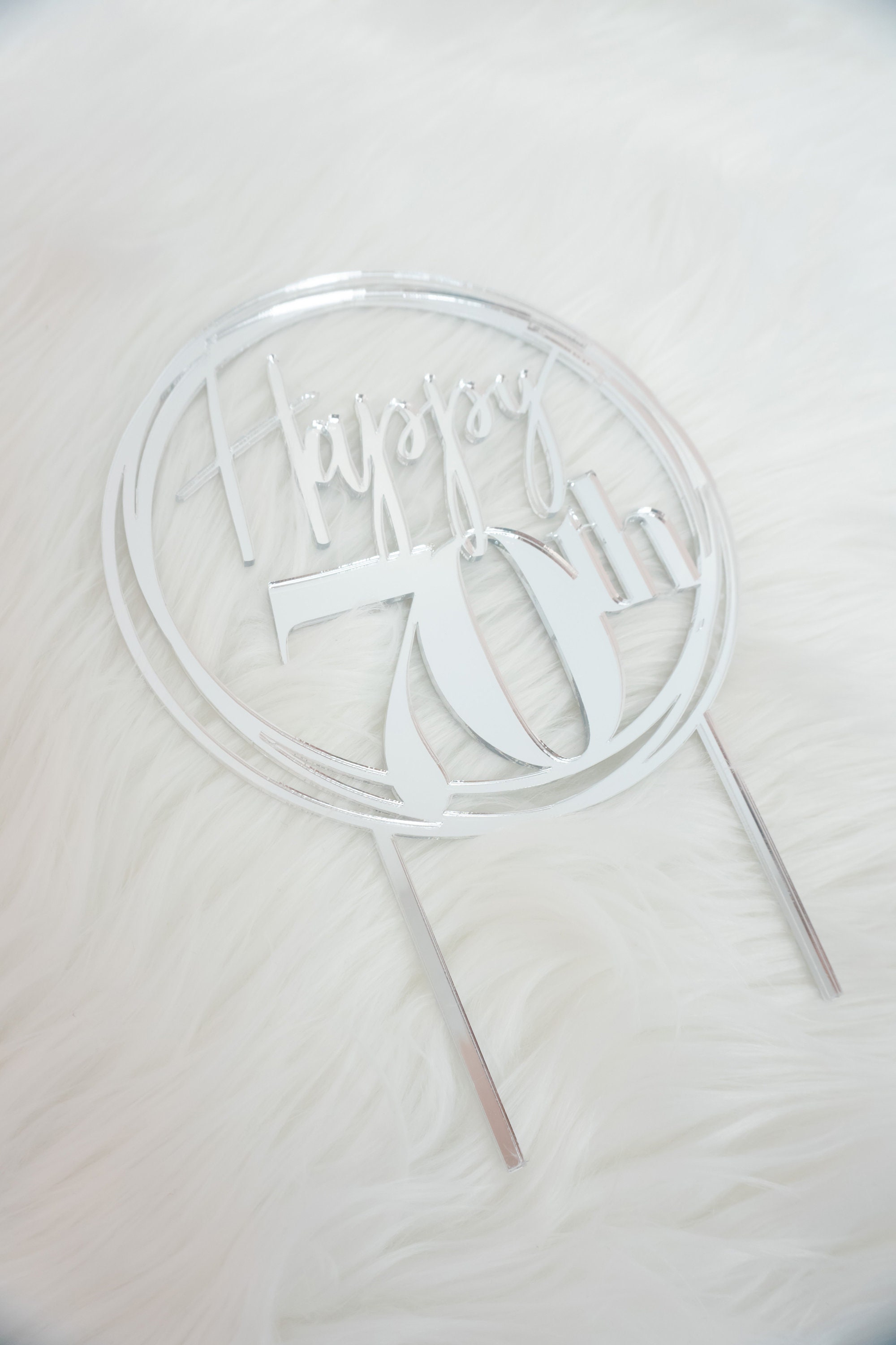 Happy 70th Birthday Cake Topper 70 and Fabulous Cake Topper | Etsy