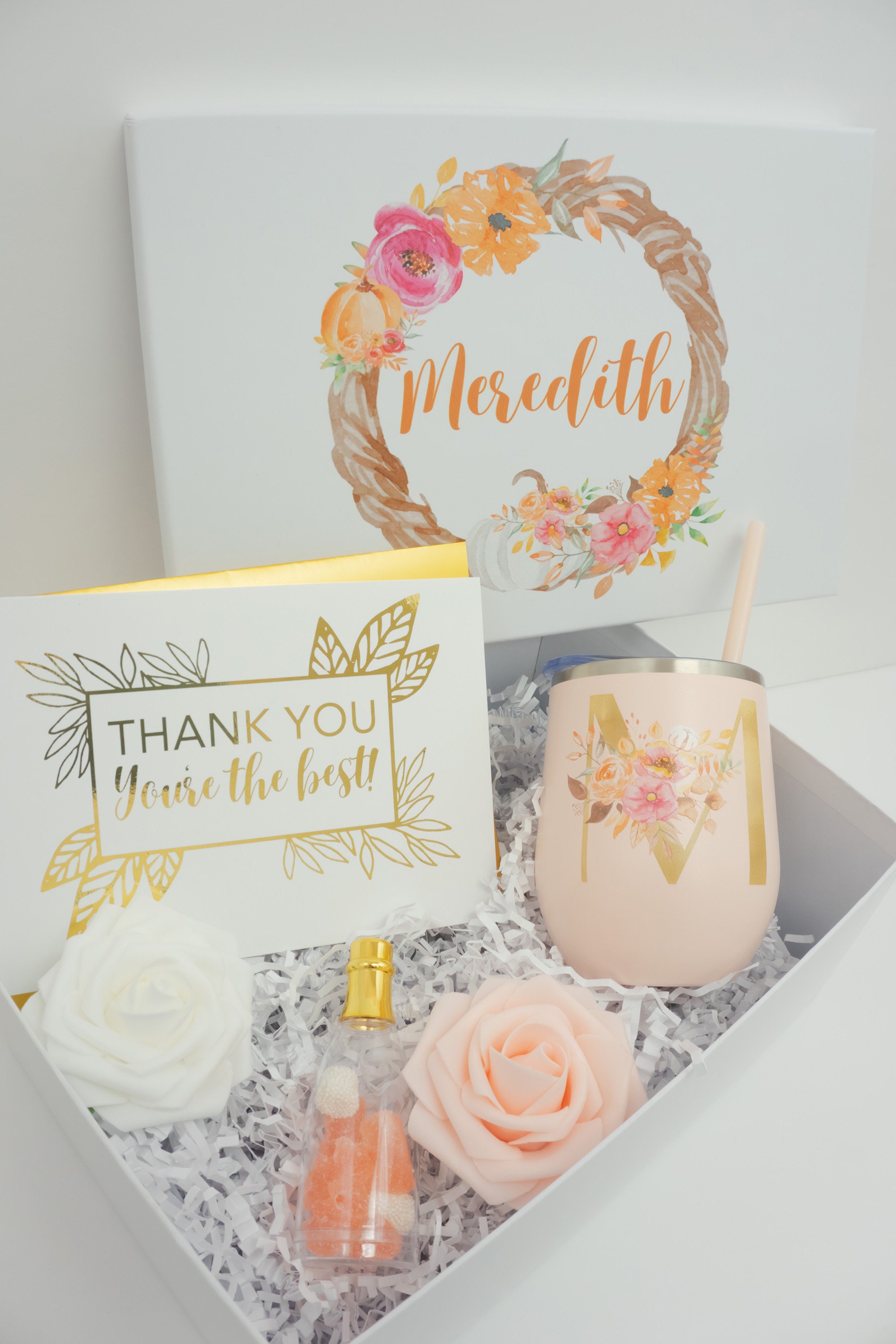 Thank You Personalized Gift Box Thank You for All That You Etsy