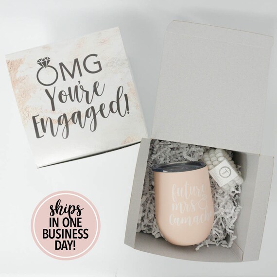 Custom Engagement Gift Box OMG You're Engaged Gift Box Etsy