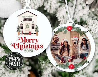 Personalized Photo Christmas Ornament | Family Picture Ornament Couple Photo Ornament Family Ornament Gift for Parents Gift for Family