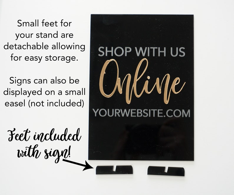 Shop With Us Online Sign Boutique Sign Small Business Sign Etsy
