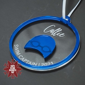 Personalized Swim Team Ornament | Personalized Swimmer Ornament Custom Swim Team Ornament Custom Swim Team Gift Christmas Ornament
