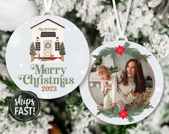 Personalized Photo Christmas Ornament | Family Picture Ornament Couple Photo Ornament Family Ornament Gift for Parents Gift for Family
