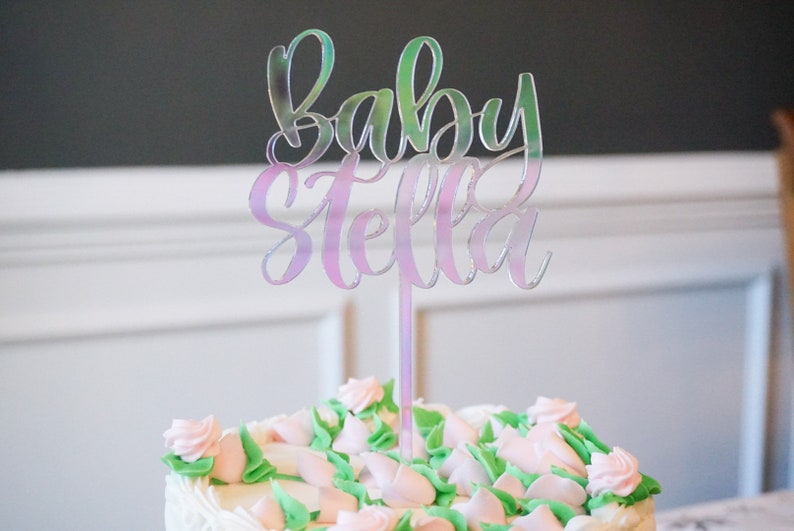 Baby Shower Cake Topper Custom Baby Shower Cake Topper Custom Etsy