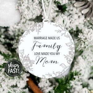 Mother in Law Christmas Ornament | Mother in Law Wedding Day Gift | Mother&#39;s Day Gift for Mother in Law